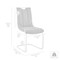 Armen Living Pacific Dining Room Chair in Gray Faux Leather and Black Finish, PK2 LCPCSIGRPU - alternate 2